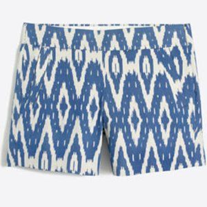 NWOT J. Crew Ikat Aztec Chino Shorts City Fit, 6